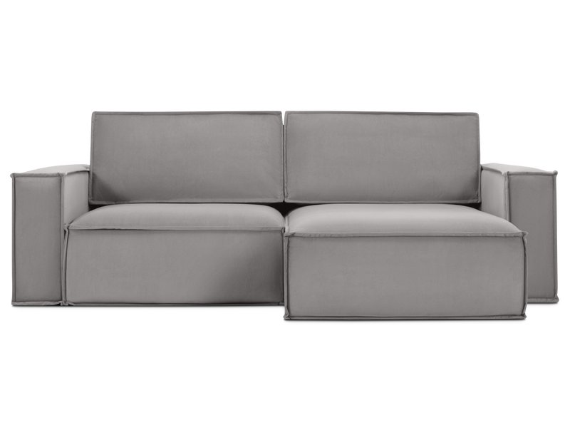 Диван угловой Эби-1 Велюр Светло-серый