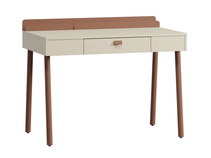 Письменный стол Энзо 107x60 Светло-бежевый/Терракотовый