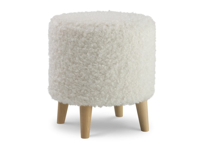 Пуф Плиди Мех Молочный