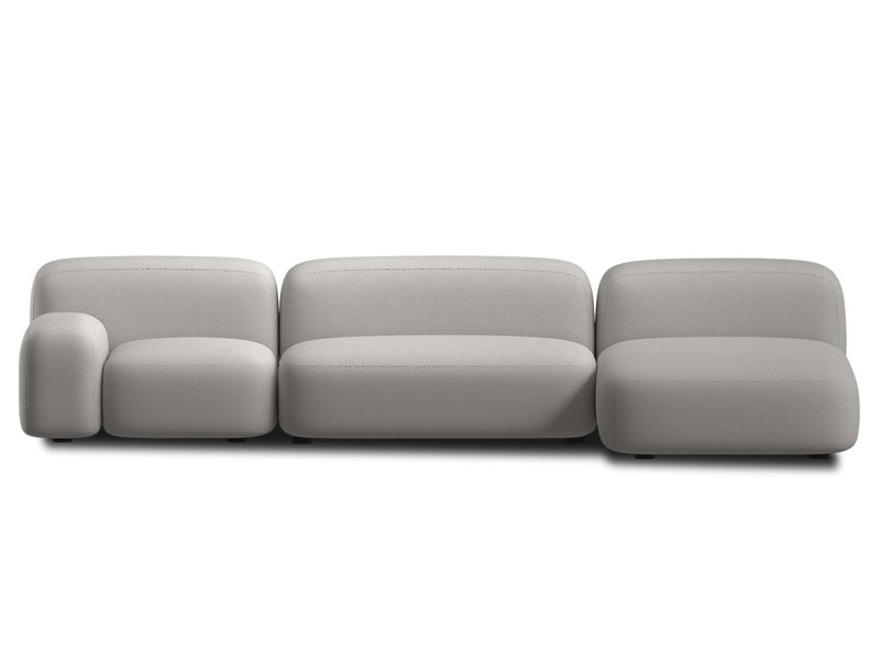 Диван модульный Риббл 3 Букле Бежевый