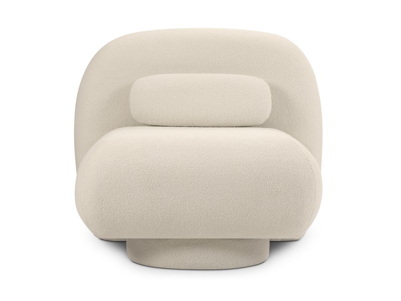 Кресло Кото Мех Молочный
