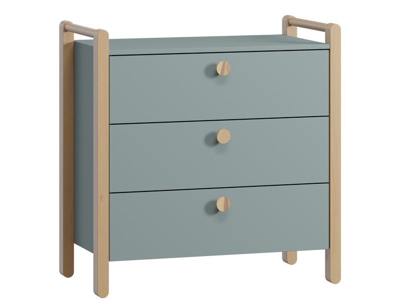 Комод Руффи 88x90 Серо-зеленый