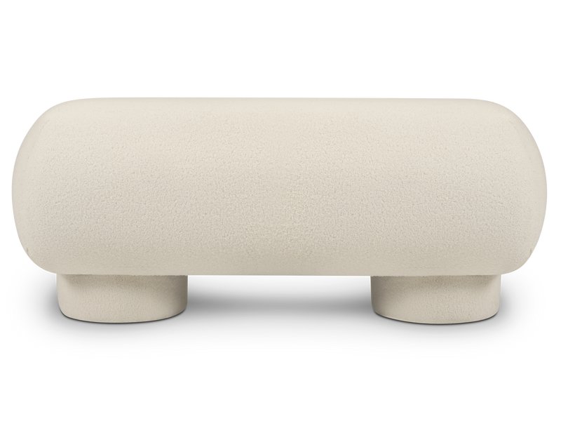 Банкетка Кото Мех Молочный