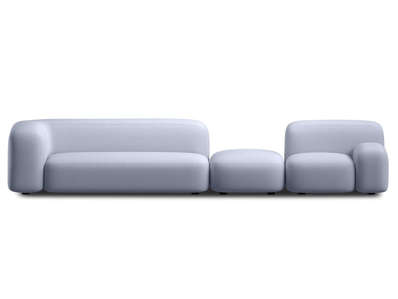 Диван модульный Риббл 4 Букле Лиловый