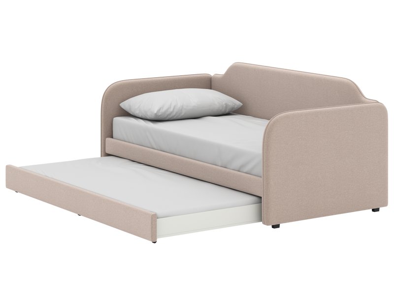 Кровать выдвижная детская Велди 90 Рогожка Кремовый