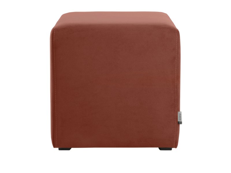 Пуф Куб Велюр Терракотовый