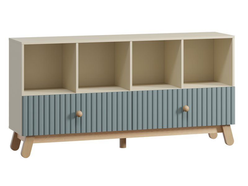 Стеллаж детский Финни 155x78 Серо-зеленый