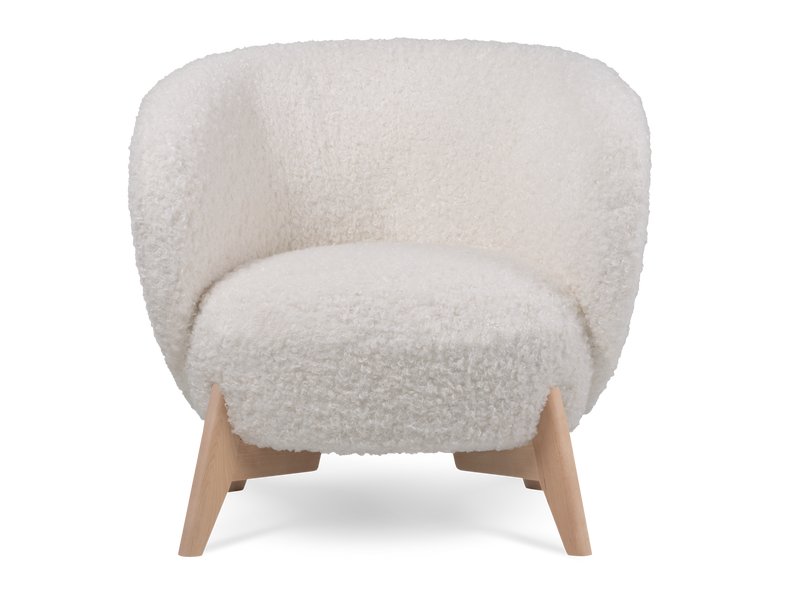 Кресло Тилар Мех Молочный