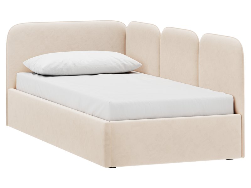 Детская кровать Имми 90 Велюр Молочный