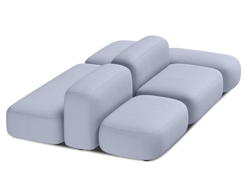 Диван модульный Риббл 7 Букле Лиловый