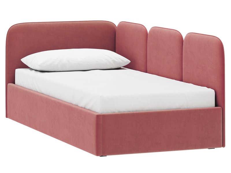 Детская кровать Имми 90 Велюр Розовый
