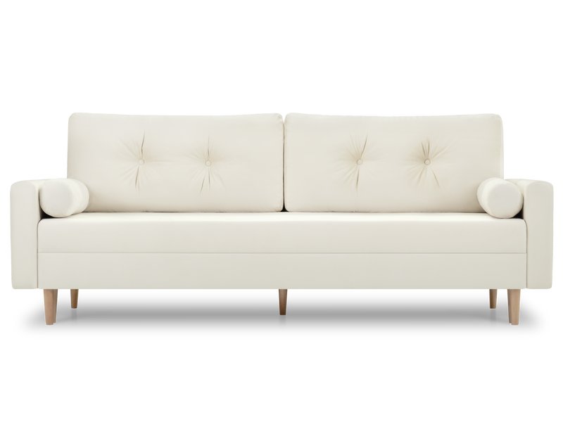 Диван прямой Нумо Велюр Молочный