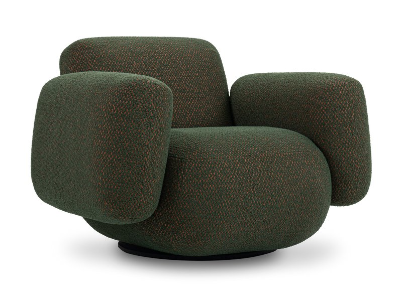 Кресло поворотное Я не минималист Букле Зеленый