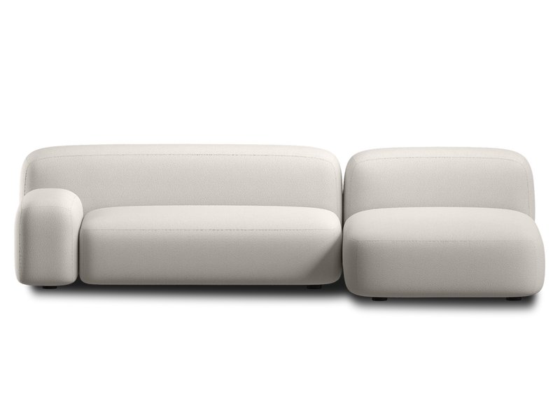 Диван модульный Риббл 2 Букле Молочный