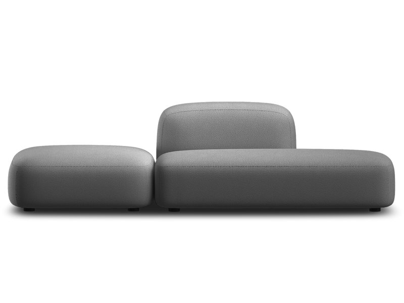 Диван модульный Риббл 1 Букле Графитовый