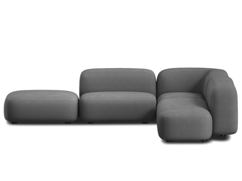Диван модульный Риббл 5 Букле Графитовый