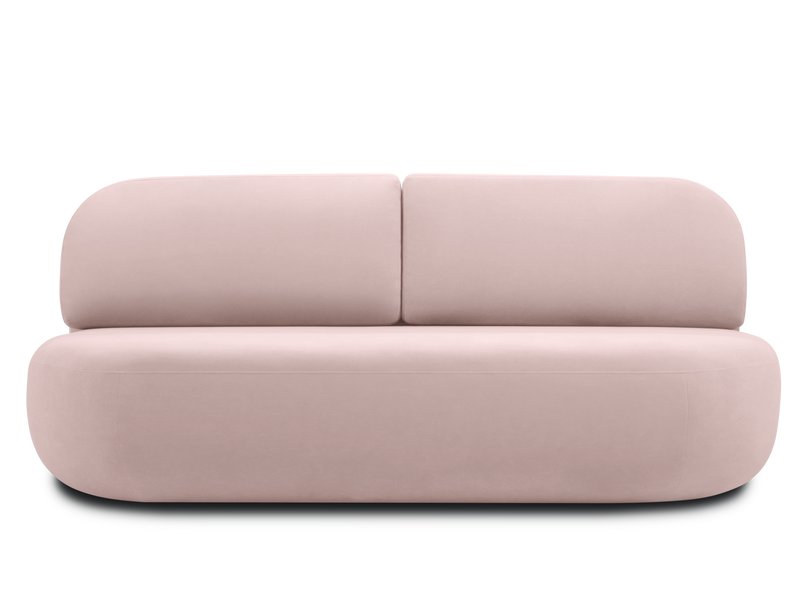 Диван прямой Мелоу Велюр Светло-розовый