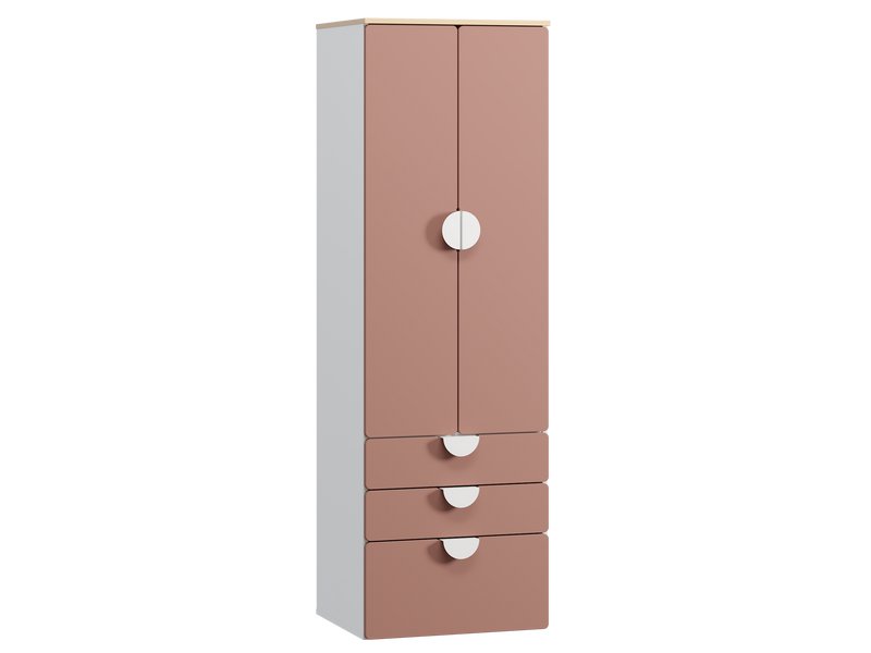 Шкаф детский Милна 2.3-60x190 Розовый