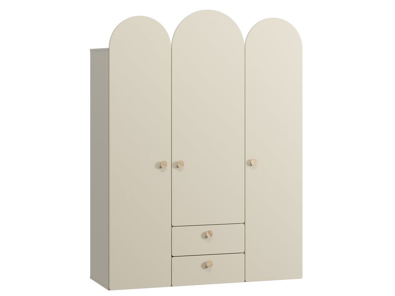 Шкаф детский Арчи 3-145x196 Светло-бежевый
