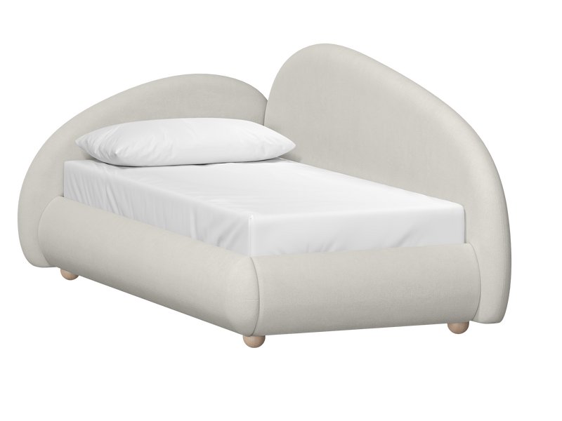 Кровать Табия 120 Шенилл Молочный