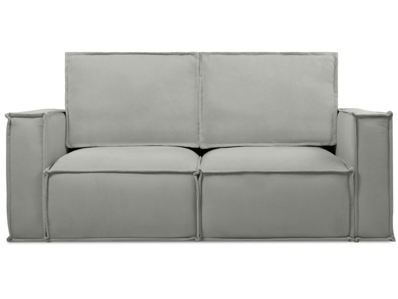 Диван прямой Эби Мини Вельвет Светло-серый