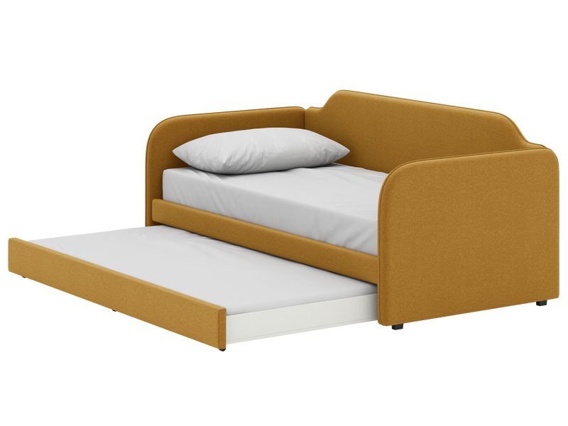 Кровать выдвижная детская Велди 90 Рогожка Желтый