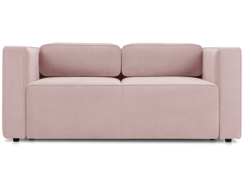 Диван прямой Аронт Мини Велюр Светло-розовый