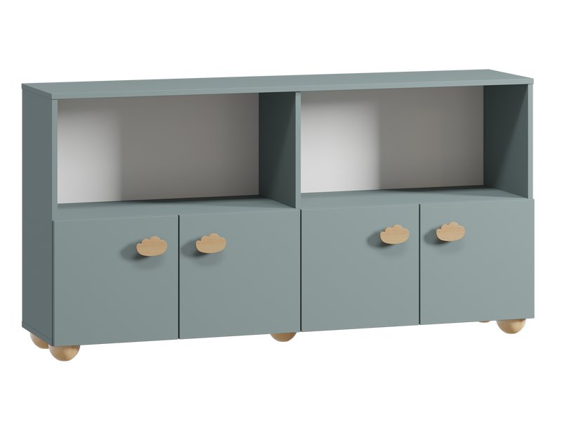 Стеллаж детский Тесси 146x75 Серо-зеленый