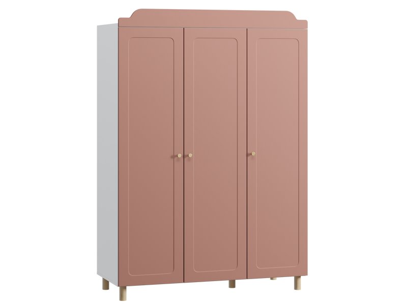 Распашной шкаф Велди 3-135x192 Розовый