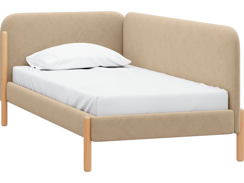 Кровать Кейси 90 Велюр Бежевый