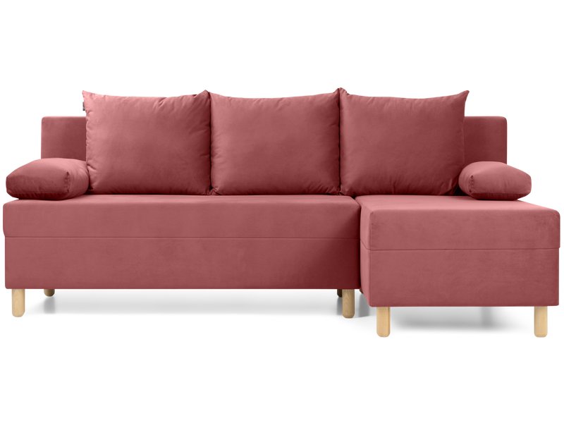Диван угловой Амрано Велюр Розовый