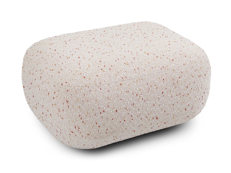 Пуф Я не минималист Букле Кремовый