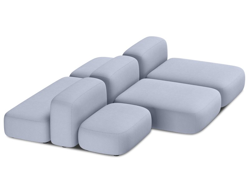 Диван модульный Риббл 6 Букле Лиловый