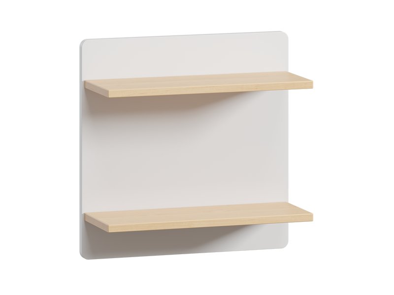 Полка Арчи 2-45x45 Белый/Береза