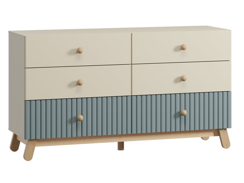 Комод детский Финни 155x86 Серо-зеленый