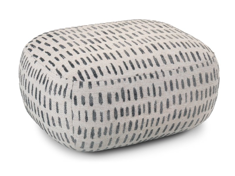 Пуф Я не минималист Шенилл Серый