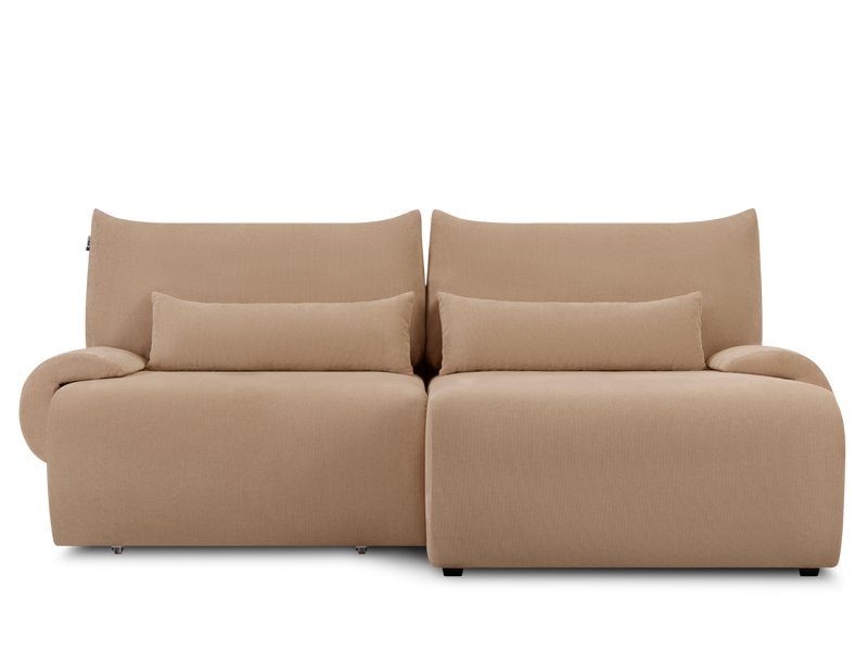 Диван угловой Аллаум Вельвет Песочный