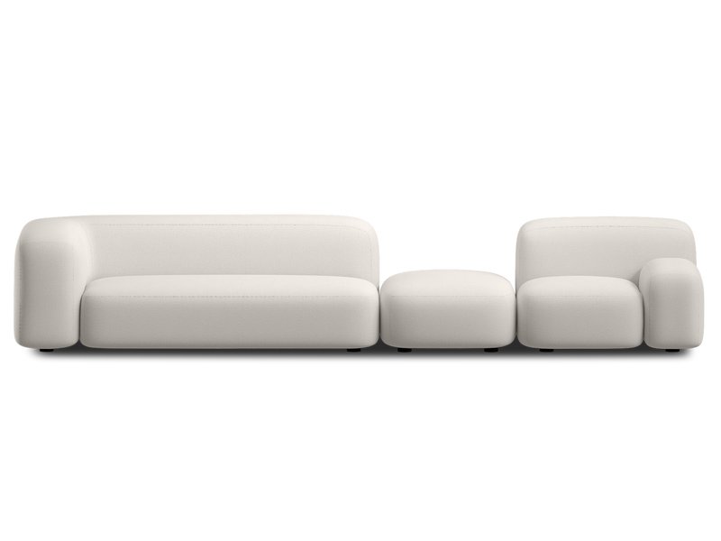 Диван модульный Риббл 4 Букле Молочный