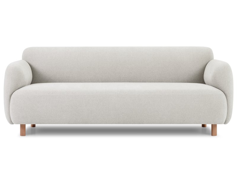 Диван прямой Пайпел-3 Букле Молочный