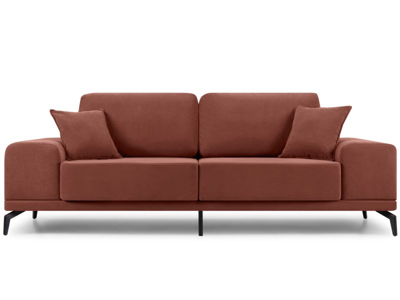 Диван прямой Рон Велюр Терракотовый