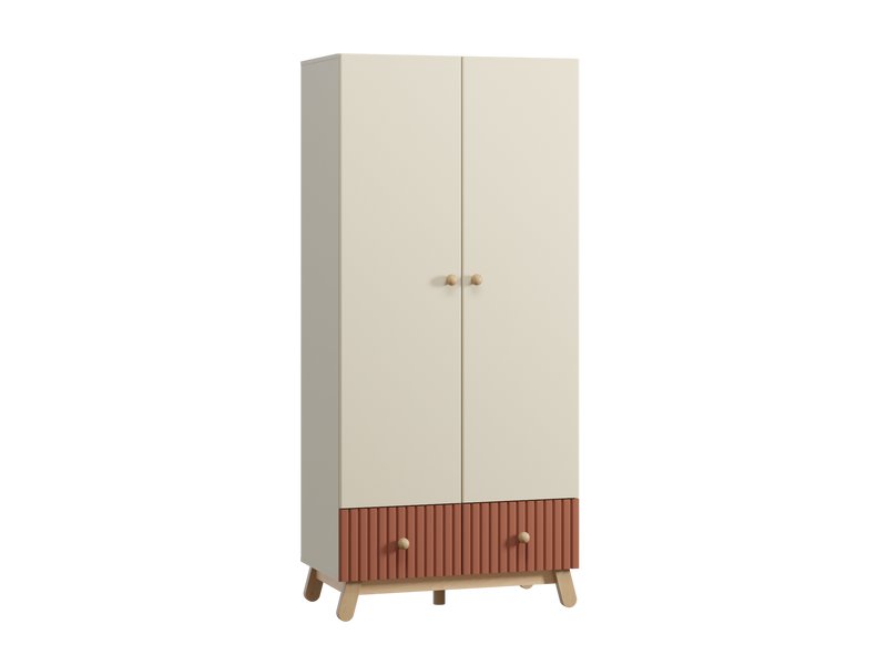 Шкаф детский Финни 2-96x210 Терракотовый