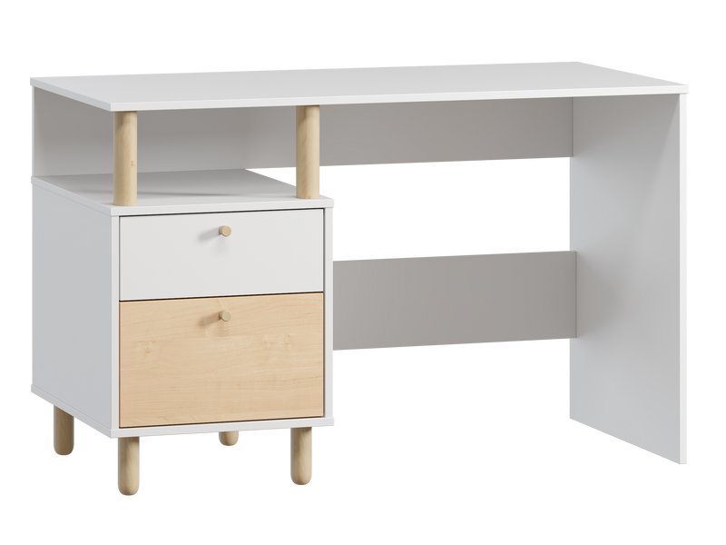 Письменный стол Дикинс 120x60 Береза/Белый