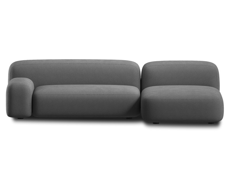 Диван модульный Риббл 2 Букле Графитовый