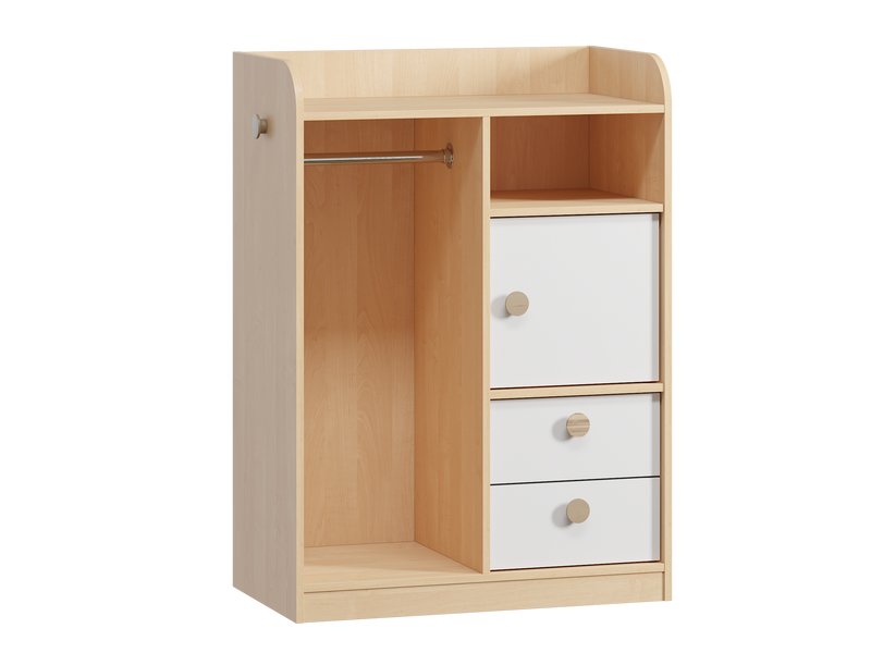 Стеллаж Арчи 80x111 Белый/Береза