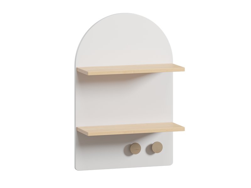 Полка Арчи 1-45x67 Белый/Береза