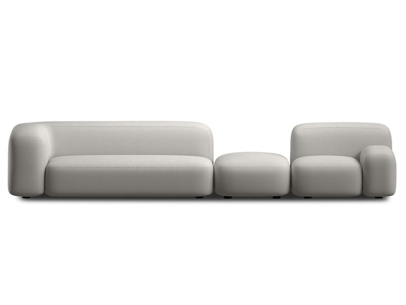 Диван модульный Риббл 4 Букле Бежевый